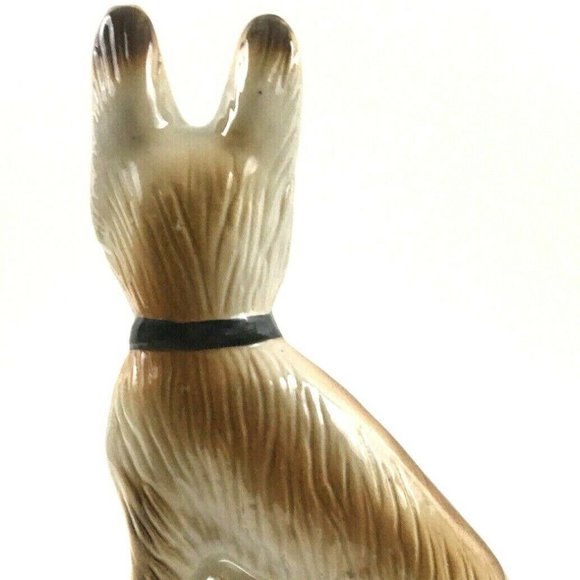 Vintage Brazilian Porcelain Figurine:  German Shepherd. 8 x 5 inches. VGC! - Picture 6 of 7